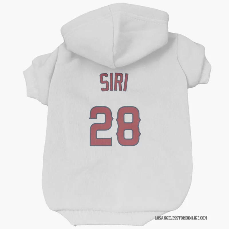 Jose Siri  White Los Angeles Angels  Cat & Dog Pet Hoodie