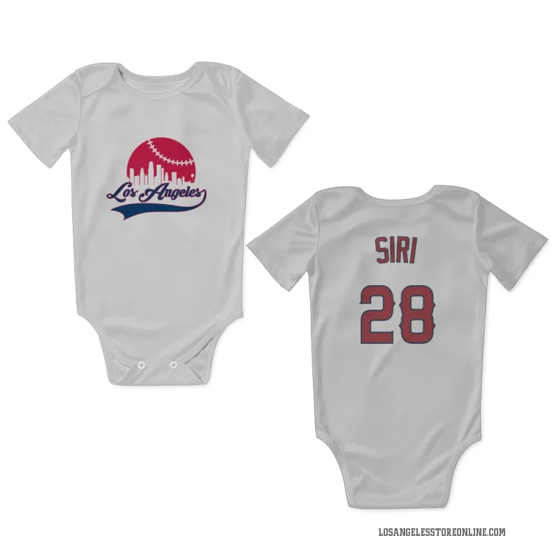 Jose Siri  White Los Angeles Angels  Newborn & Infant Bodysuit