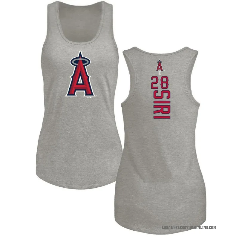 Jose Siri Women's Ash Los Angeles Angels Backer Tank Top -
