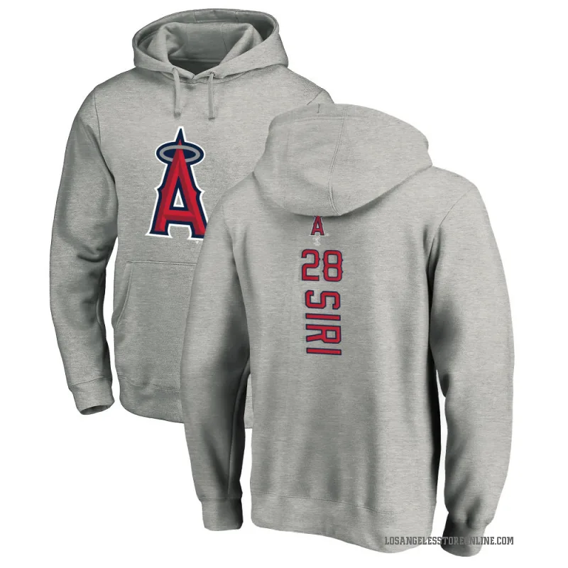 Jose Siri Youth Los Angeles Angels Ash Backer Pullover Hoodie