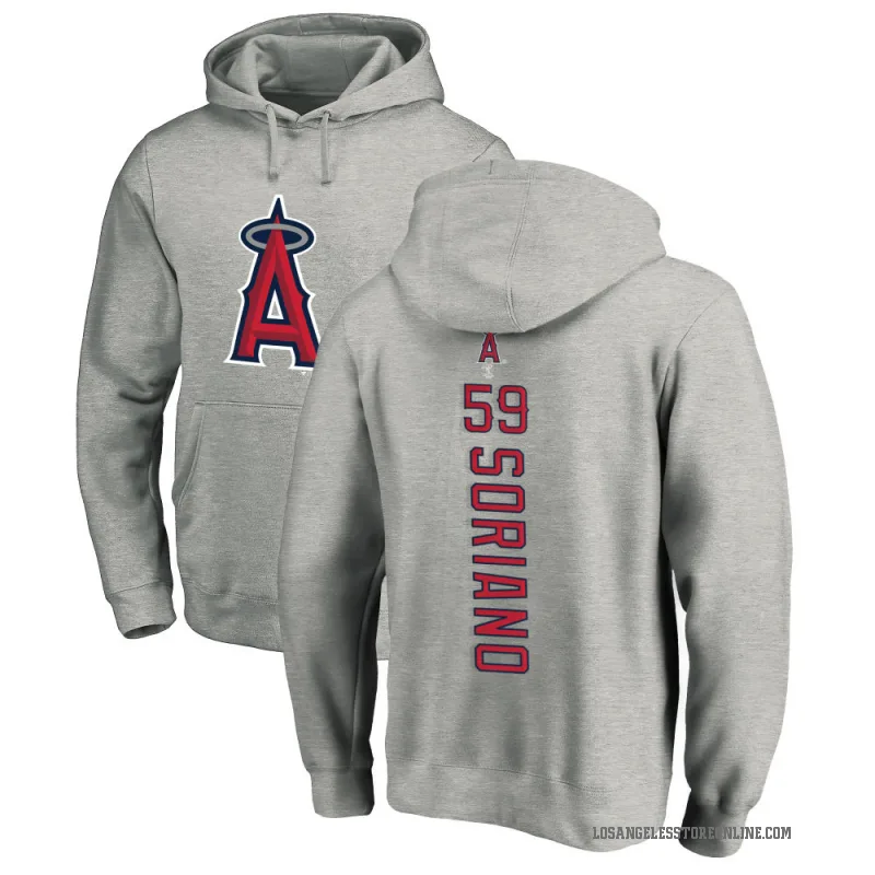 Jose Soriano Men's Los Angeles Angels Ash Backer Pullover Hoodie