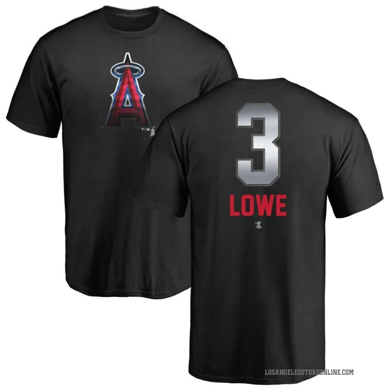Josh Lowe Men's Black Los Angeles Angels Midnight Mascot T-Shirt -