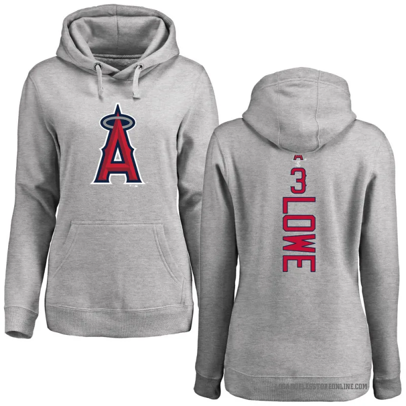Josh Lowe Women's Los Angeles Angels Ash Backer Pullover Hoodie