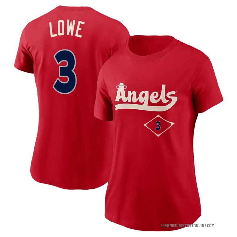 Josh Lowe Women's Red Los Angeles Angels 2022 City Connect T-Shirt
