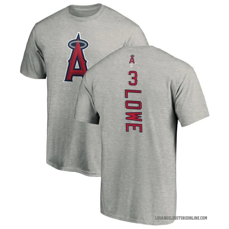 Josh Lowe Youth Ash Los Angeles Angels Backer T-Shirt -