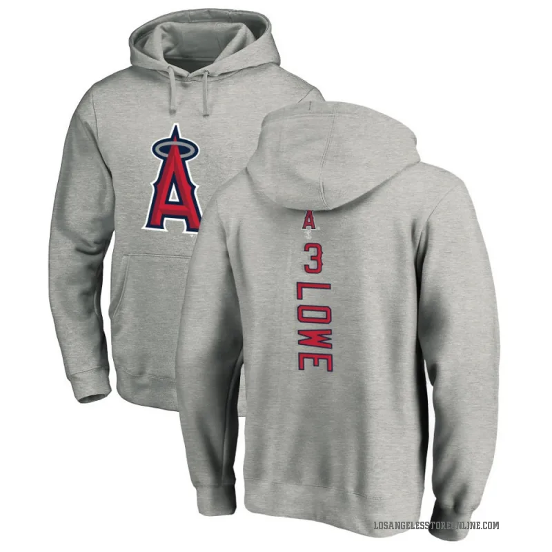 Josh Lowe Youth Los Angeles Angels Ash Backer Pullover Hoodie