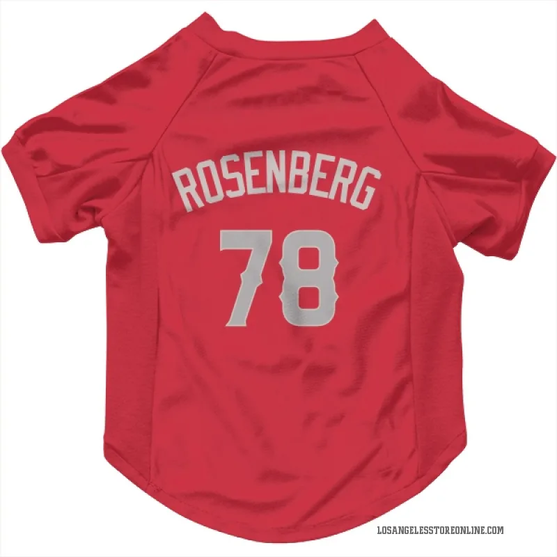 Kenny Rosenberg  Red Los Angeles Angels  Gray Cat & Dog Pet Jersey
