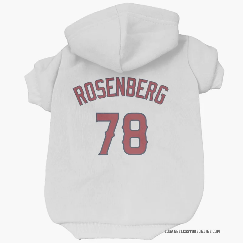 Kenny Rosenberg  White Los Angeles Angels  Cat & Dog Pet Hoodie