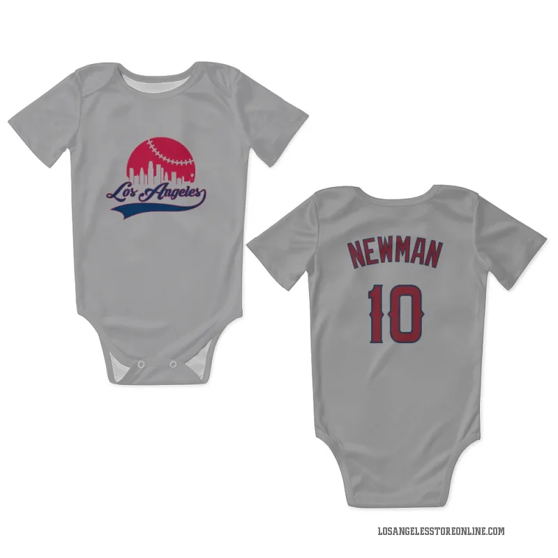 Kevin Newman  Gray Los Angeles Angels  Newborn & Infant Bodysuit