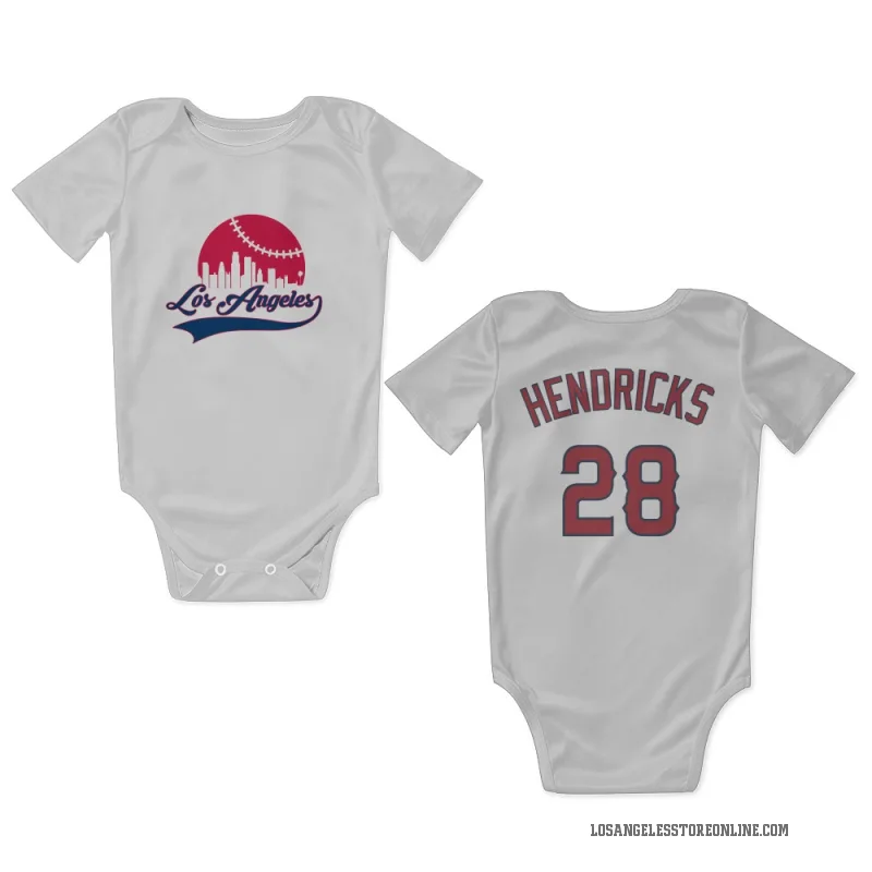 Kyle Hendricks  White Los Angeles Angels  Newborn & Infant Bodysuit