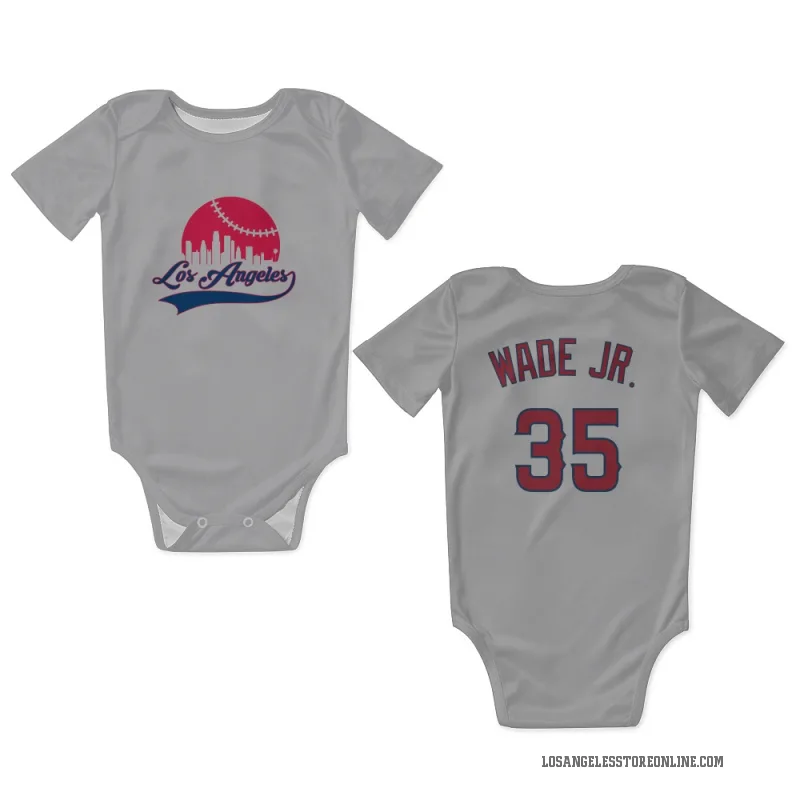 LaMonte Wade Jr.  Gray Los Angeles Angels  Newborn & Infant Bodysuit