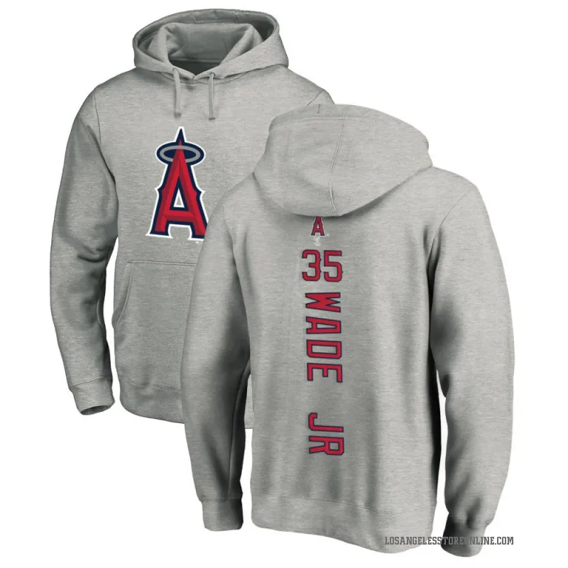 LaMonte Wade Jr. Men's Los Angeles Angels Ash Backer Pullover Hoodie