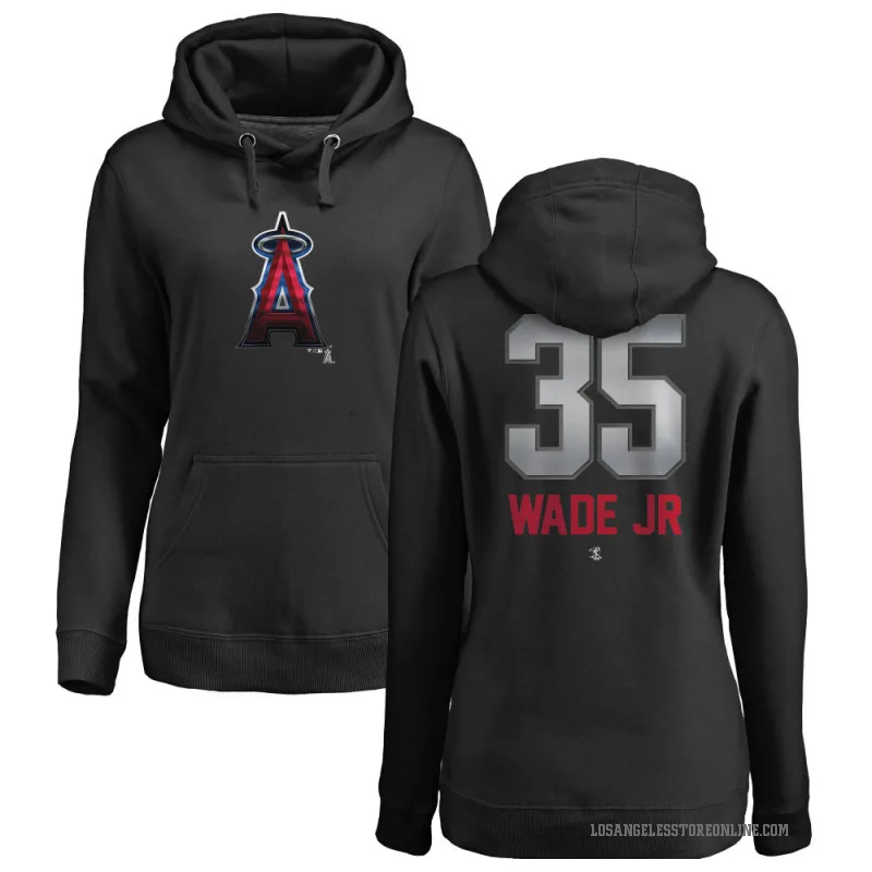 LaMonte Wade Jr. Women's Black Los Angeles Angels Branded Midnight Mascot Pullover Hoodie -