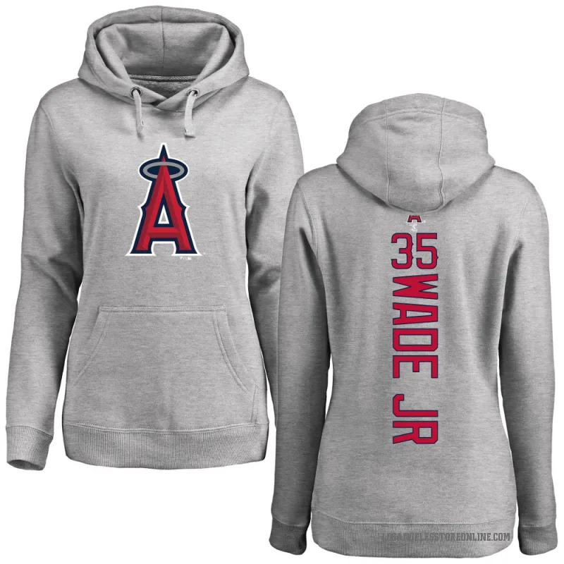 LaMonte Wade Jr. Women's Los Angeles Angels Ash Backer Pullover Hoodie