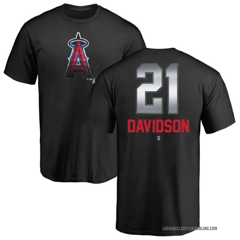 Logan Davidson Men's Black Los Angeles Angels Midnight Mascot T-Shirt -