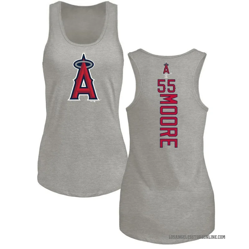 Matt Moore Women's Ash Los Angeles Angels Backer Tank Top -