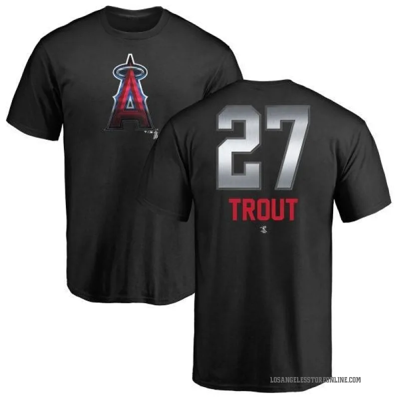 Mike Trout Men's Black Los Angeles Angels Midnight Mascot T-Shirt -