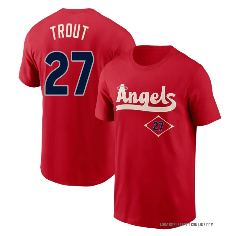 Mike Trout Men's Red Los Angeles Angels 2022 City Connect T-Shirt
