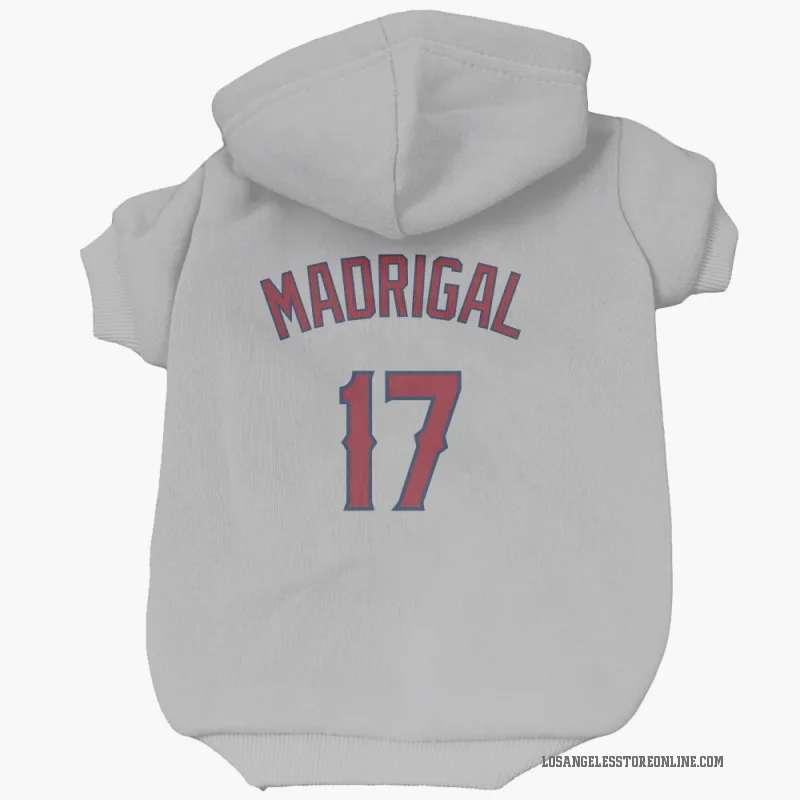 Nick Madrigal  Gray Los Angeles Angels  Cat & Dog Pet Hoodie