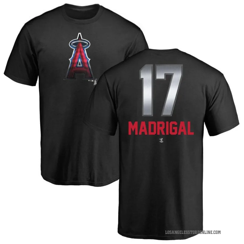 Nick Madrigal Men's Black Los Angeles Angels Midnight Mascot T-Shirt -