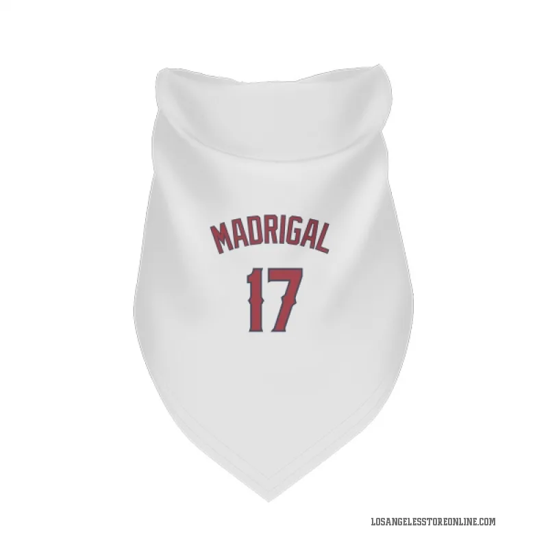 Nick Madrigal  White Los Angeles Angels  Cat & Dog Pet Bandana