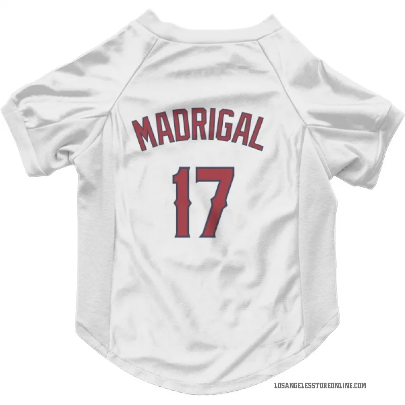 Nick Madrigal  White Los Angeles Angels  Cat & Dog Pet Jersey
