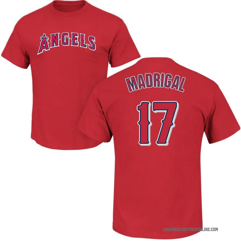 Nick Madrigal Youth Red Los Angeles Angels Roster T-Shirt -