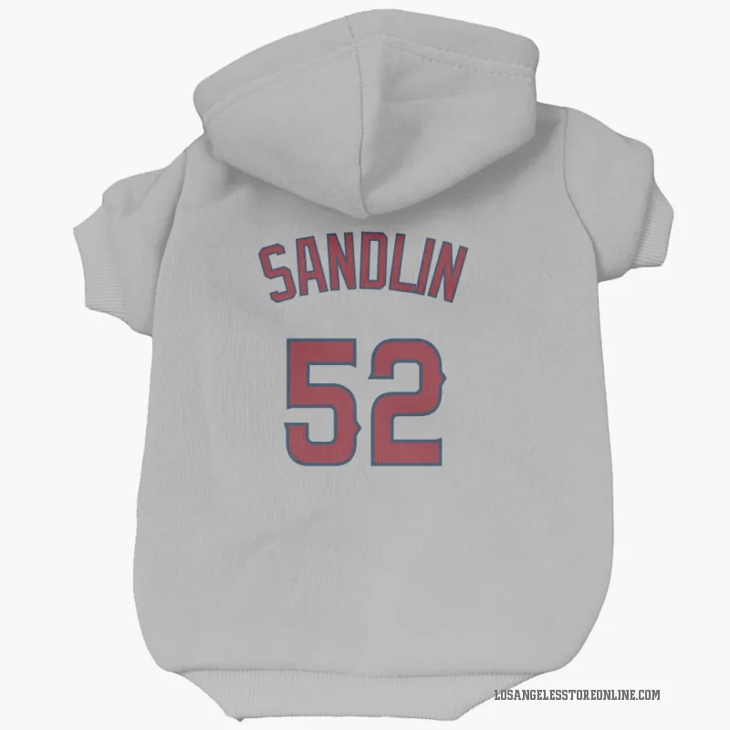 Nick Sandlin  Gray Los Angeles Angels  Cat & Dog Pet Hoodie