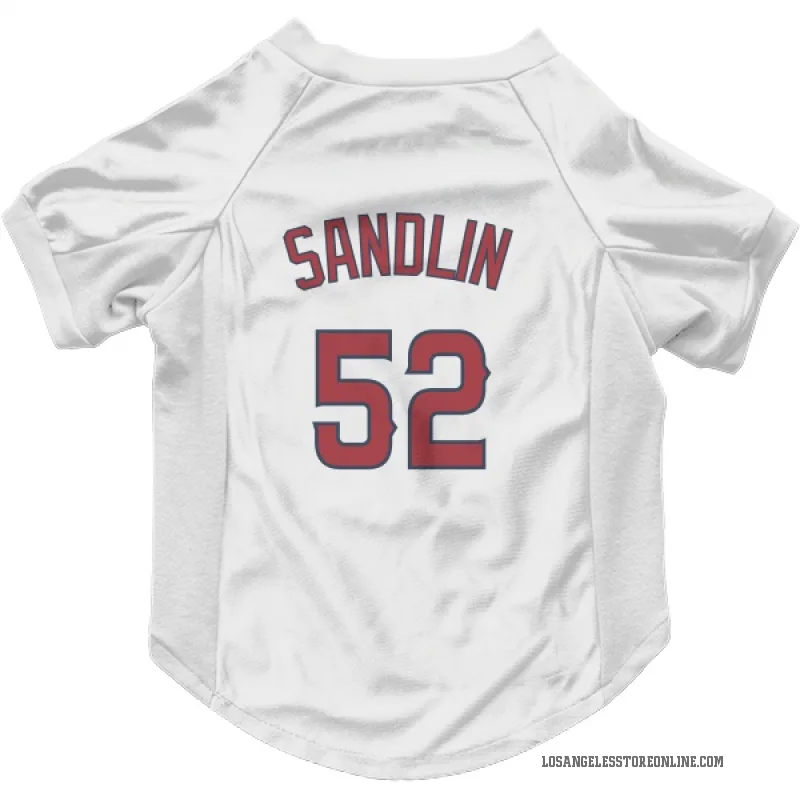 Nick Sandlin  White Los Angeles Angels  Cat & Dog Pet Jersey