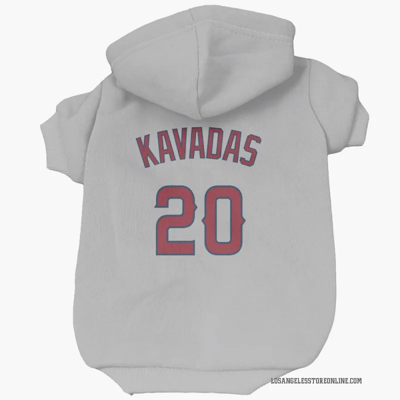 Niko Kavadas  Gray Los Angeles Angels  Cat & Dog Pet Hoodie