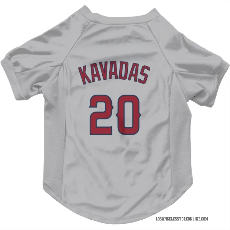 Niko Kavadas  Gray Los Angeles Angels  Cat & Dog Pet Jersey