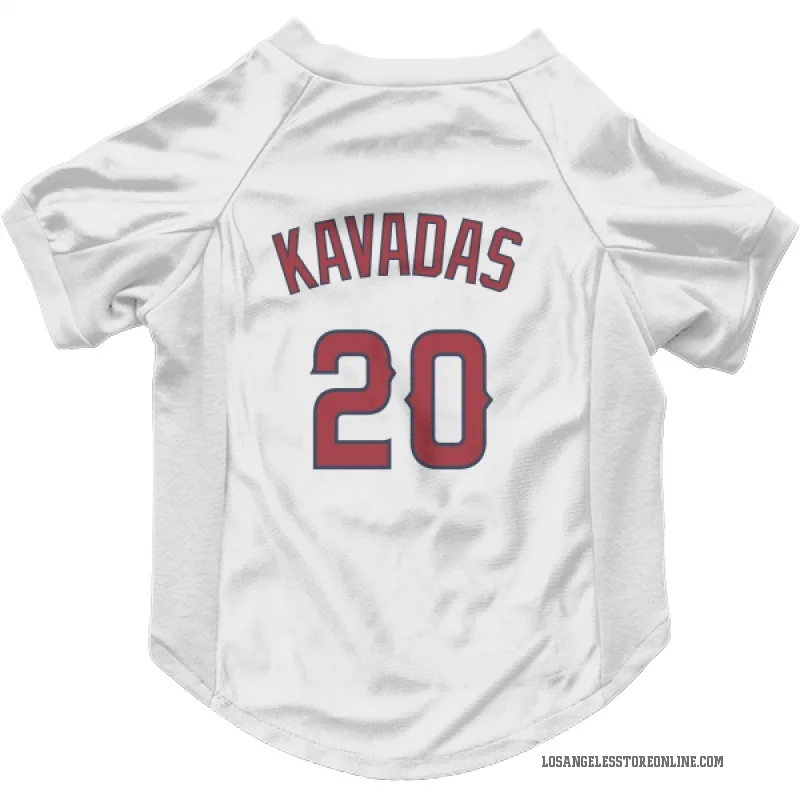 Niko Kavadas  White Los Angeles Angels  Cat & Dog Pet Jersey