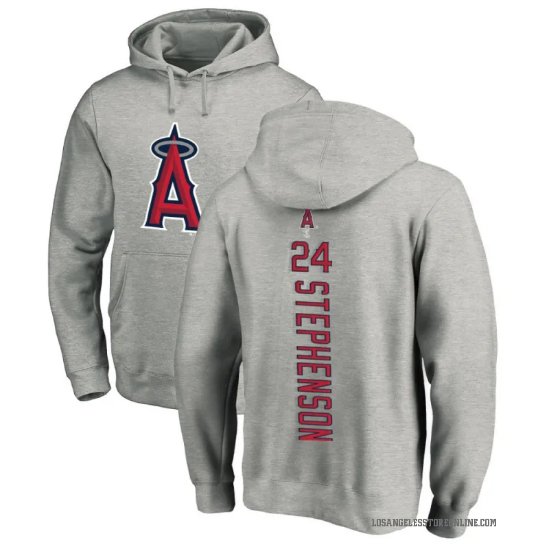Robert Stephenson Youth Los Angeles Angels Ash Backer Pullover Hoodie