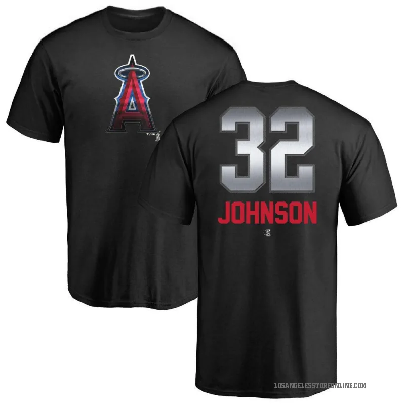 Ryan Johnson Men's Black Los Angeles Angels Midnight Mascot T-Shirt -