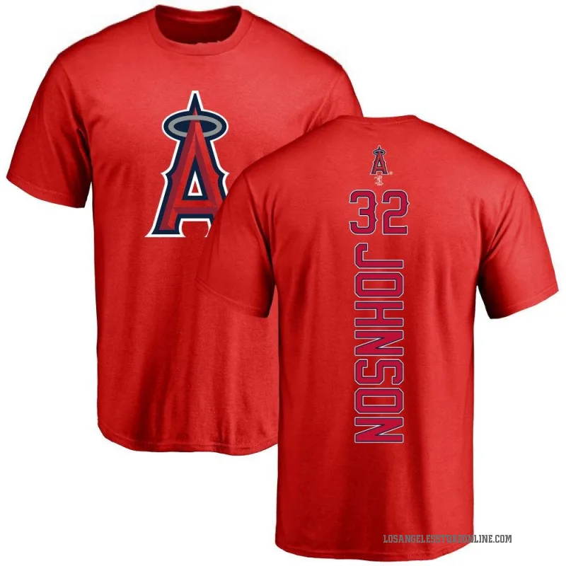 Ryan Johnson Youth Red Los Angeles Angels Backer T-Shirt -