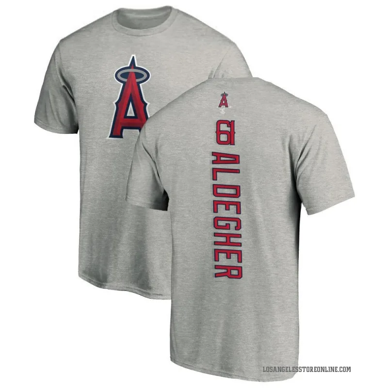 Sam Aldegheri Men's Ash Los Angeles Angels Backer T-Shirt -