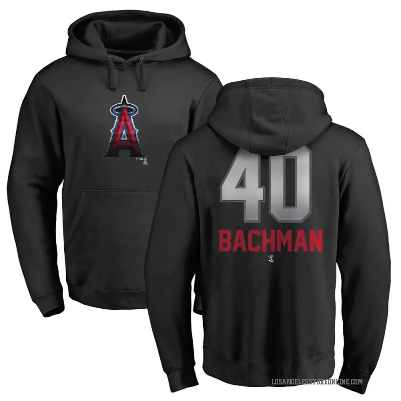 Sam Bachman Youth Black Los Angeles Angels Branded Midnight Mascot Pullover Hoodie -