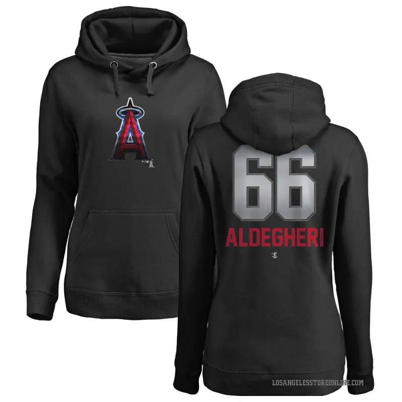 Samuel Aldegheri Women's Black Los Angeles Angels Branded Midnight Mascot Pullover Hoodie -