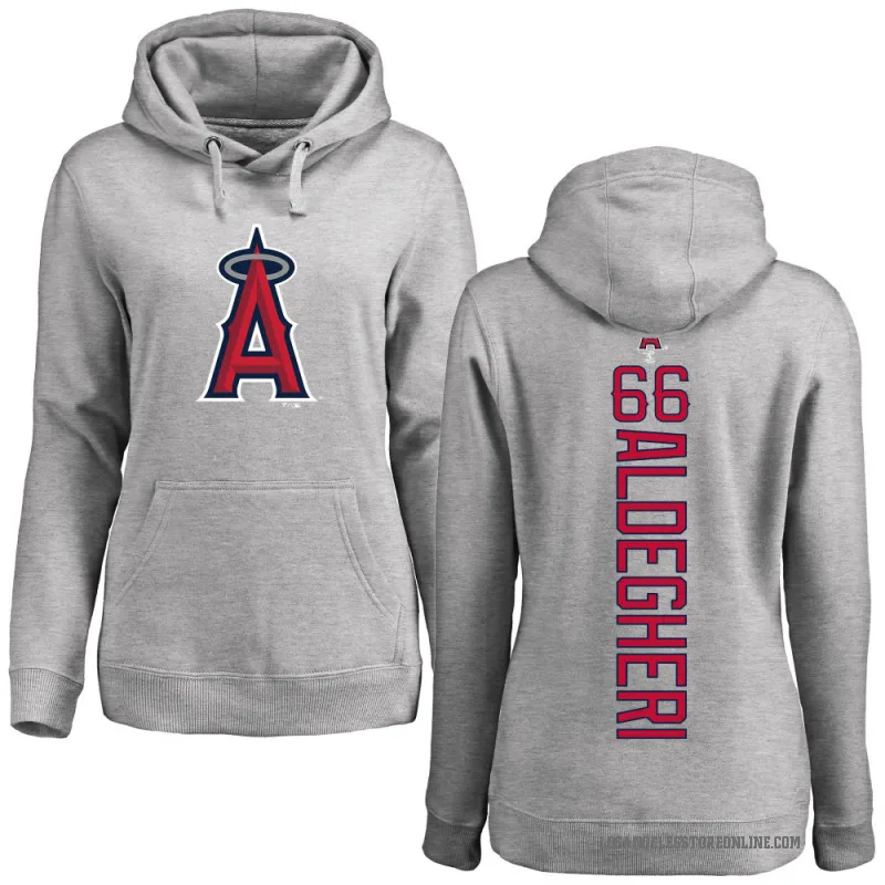 Samuel Aldegheri Women's Los Angeles Angels Ash Backer Pullover Hoodie