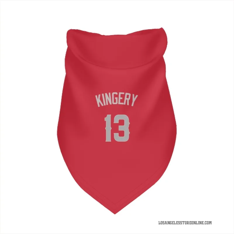 Scott Kingery  Red Los Angeles Angels  Gray Cat & Dog Pet Bandana
