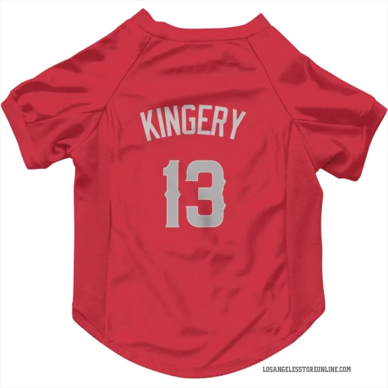 Scott Kingery  Red Los Angeles Angels  Gray Cat & Dog Pet Jersey