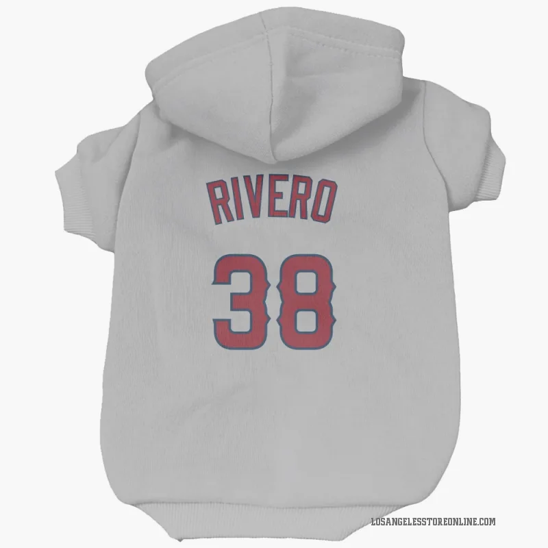 Sebastian Rivero  Gray Los Angeles Angels  Cat & Dog Pet Hoodie