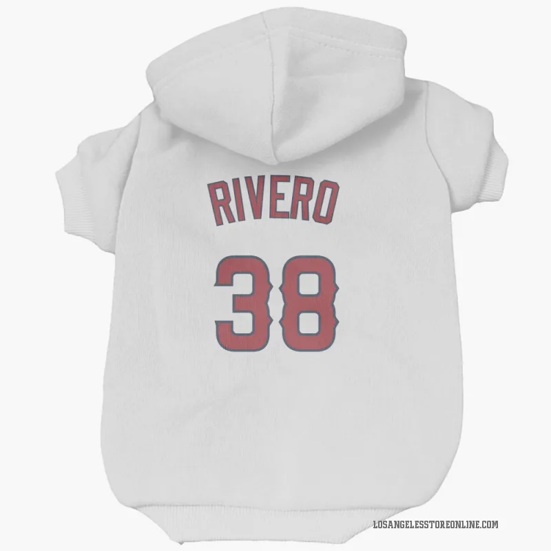 Sebastian Rivero  White Los Angeles Angels  Cat & Dog Pet Hoodie