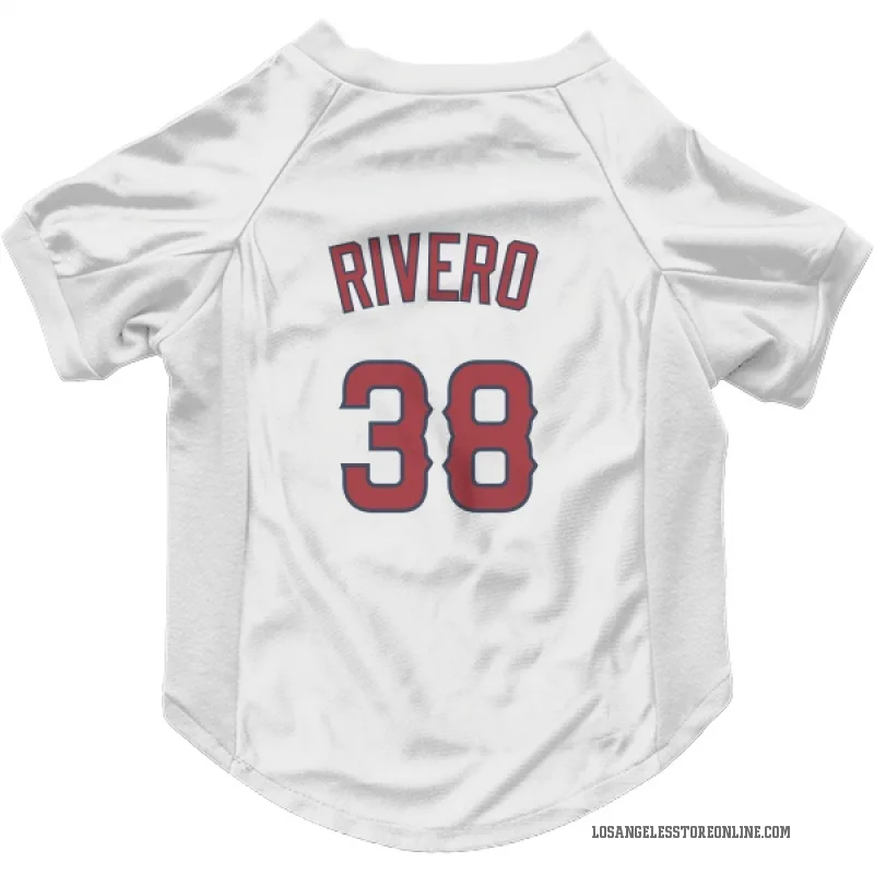 Sebastian Rivero  White Los Angeles Angels  Cat & Dog Pet Jersey