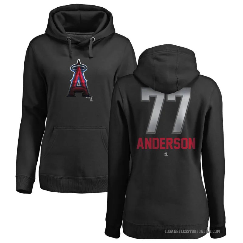 Tim Anderson Women's Black Los Angeles Angels Branded Midnight Mascot Pullover Hoodie -