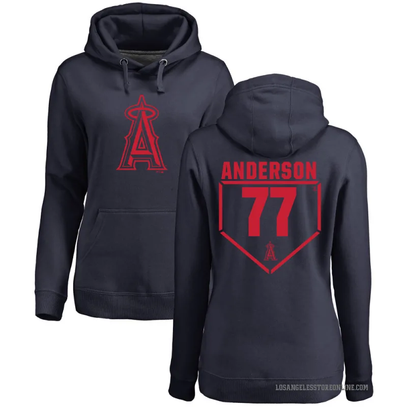 Tim Anderson Women's Navy Los Angeles Angels Branded RBI Pullover Hoodie -