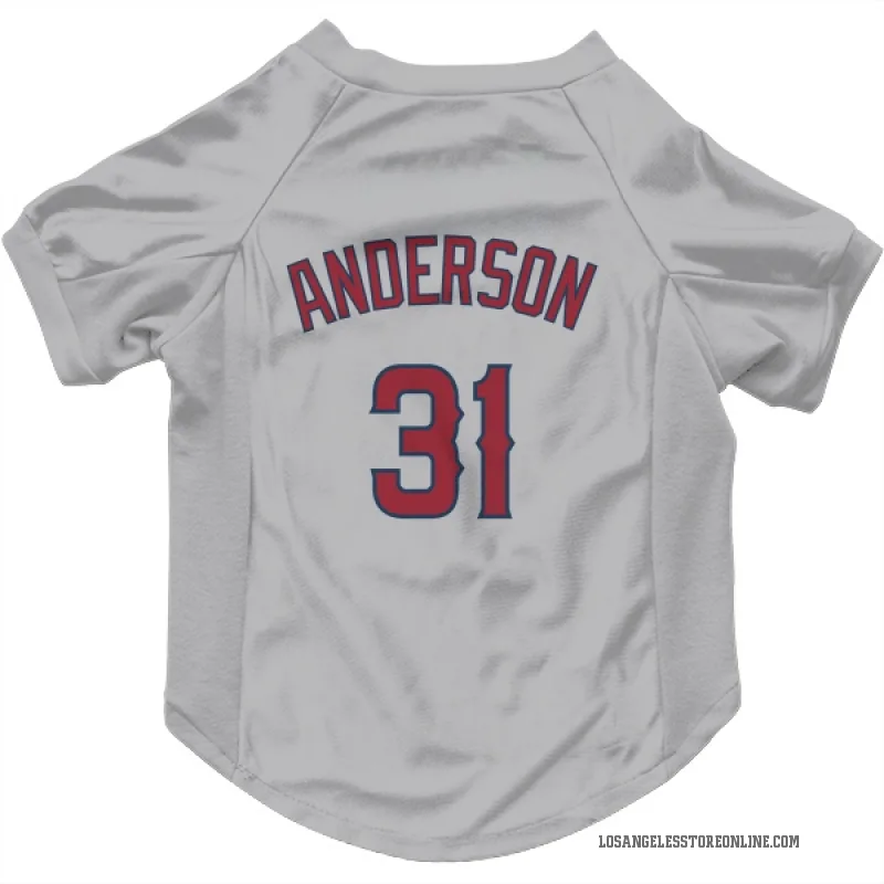 Tyler Anderson  Gray Los Angeles Angels  Cat & Dog Pet Jersey