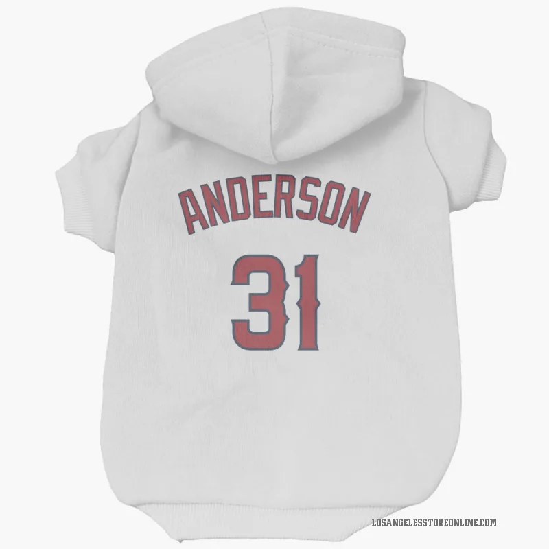 Tyler Anderson  White Los Angeles Angels  Cat & Dog Pet Hoodie