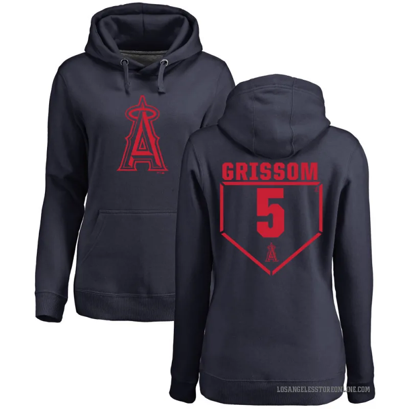 Vaughn Grissom Women's Navy Los Angeles Angels Branded RBI Pullover Hoodie -