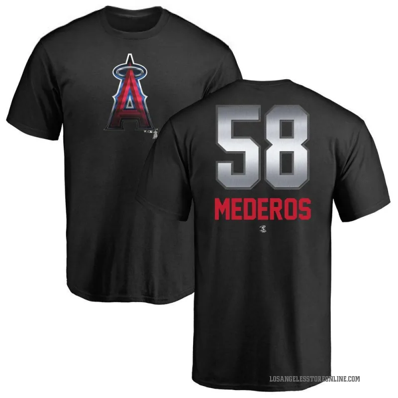 Victor Mederos Men's Black Los Angeles Angels Midnight Mascot T-Shirt -